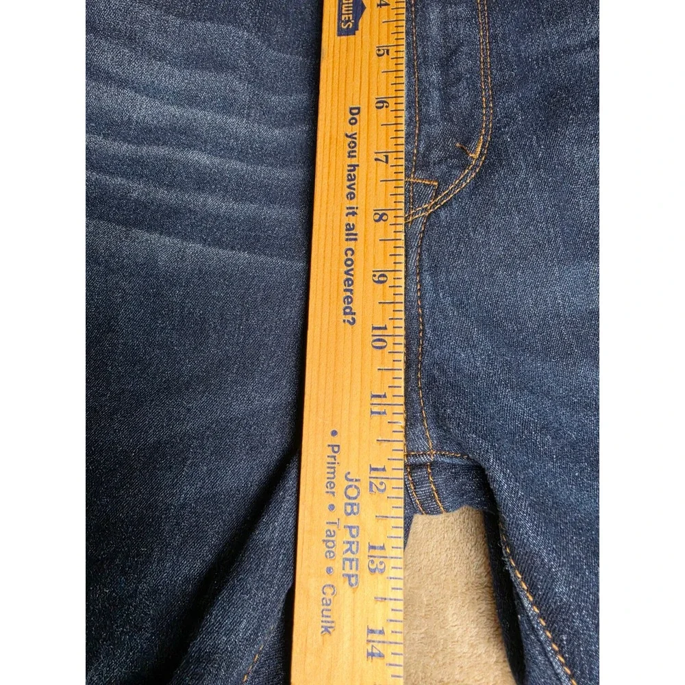 MBX Mens Athletic Fit Dark Wash Denim Jeans Blue W36 L32 Whiskered Stretch
